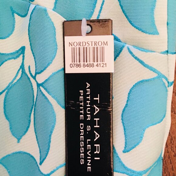 NEW Tahari ASL Dress Floral Embroidered Blue White Cocktail Women’s 2P 2 Petite - Picture 15 of 16